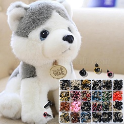 24 Stil Bastelset für Augen und Nasen von Puppen aus Plastik&nbsp;DOLL-YW0001-02