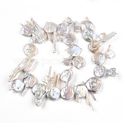 Natürliche Barock Keshi Perlen Stränge&nbsp;PEAR-S018-06F