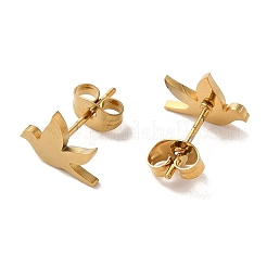 Pendientes de botón de acero inoxidable 304 con revestimiento al vacío de PVD&nbsp;EJEW-Z040-34G