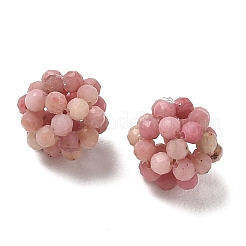 Perles tissées en rhodonite naturelle&nbsp;GG-CBA2E9C-F19-02