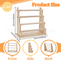 4-stufige Haargummihalter aus Holz&nbsp;ODIS-WH0348-220