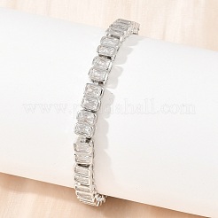 Bracciali da tennis in ottone con zirconi cubici trasparenti per donna&nbsp;KK-CBA68DA-12P