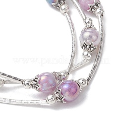 Braccialetti elasticizzati in vetro elettrolitico&nbsp;BJEW-JB11614