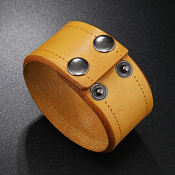 Flache Armbänder aus Rindslederkordel&nbsp;BJEW-WH20007-09A