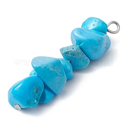 Pendentifs en perles d'aigue-marine naturelle de couleur dégradée&nbsp;PALLOY-JF02791-02