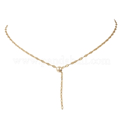 2 mm verstellbare Lariat-Halsketten aus strukturiertem&nbsp;NJEW-JN05858