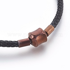 Fabrication de bracelet de style européen en fil d'acier&nbsp;MAK-L018-01B