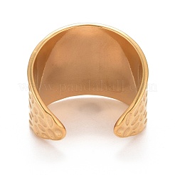 Placcatura ionica (ip) anello polsino aperto in acciaio inossidabile 304&nbsp;RJEW-C025-27G