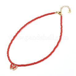 Collana con ciondolo in lega di smalto a farfalla per donna ragazza&nbsp;NJEW-JN03690