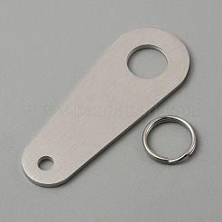 Portachiavi in acciaio inossidabile 304 per sublimazione&nbsp;STAS-WH0027-30