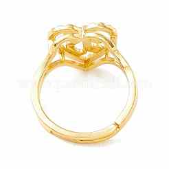 Anillos ajustables del alfabeto de latón chapado en oro real de 18k&nbsp;RJEW-M139-18B