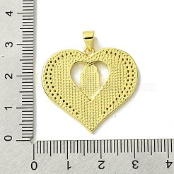 Echte 18 Karat vergoldete Messing Micro Pave Zirkonia Anhänger&nbsp;KK-H472-14G-02