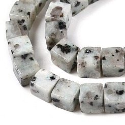 Fili di perle di diaspro / kiwi di sesamo naturale&nbsp;G-T139-6x6-01A