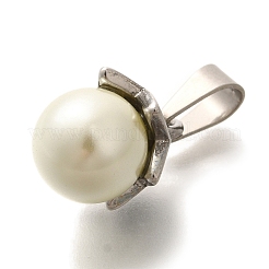 304 Edelstahl-Kunststoff-Perlenanhänger&nbsp;STAS-U035-20AS