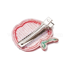 Stoff-Haarspangen mit Apfel-Alligator-Motiv&nbsp;PHAR-JH00127