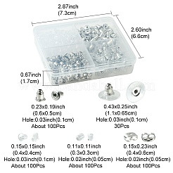 430 pièce de 5 styles d'poussoirs d'oreilles en fer et en plastique&nbsp;IFIN-YW0003-03P