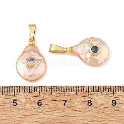 Pendentifs naturels de perles de keshi&nbsp;PALLOY-JF06011