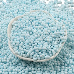 Perles de rocaille en verre dépoli opaque couleur macaron&nbsp;X1-SEED-K009-12B-11