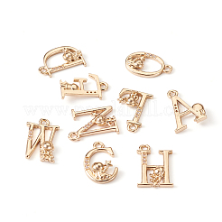 26pcs 26 pendentifs en laiton micro pavé clair en zircone cubique&nbsp;KK-CW0001-05