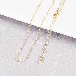 Messing oval Gliederkette Halsketten&nbsp;NJEW-D338-02G