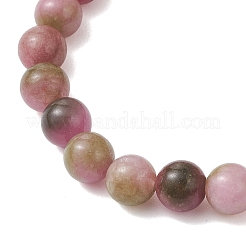 2 Stück elastisches Armband aus natürlich gefärbten weißen Jadeperlen für Damen&nbsp;BJEW-JB13165
