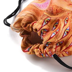 Velluto stampato con buste portaoggetti in lino&nbsp;AJEW-D058-01C