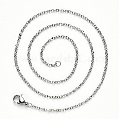 Collier à chaîne en acier inoxydable 304 anti-ternissement&nbsp;NJEW-S420-007A-P