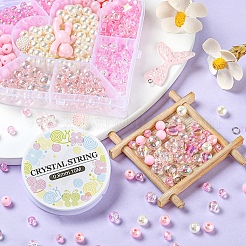 Bausätze für DIY-Schmucksets in Bonbonfarbe&nbsp;DIY-YW0004-90B
