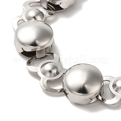 Bracelet à maillons ronds plats en acier inoxydable 304 anti-ternissement&nbsp;BJEW-Q776-02A-01