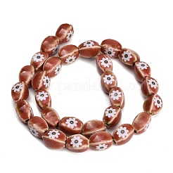 Perles de porcelaine à la main imprimés&nbsp;PR-CBAB520-17