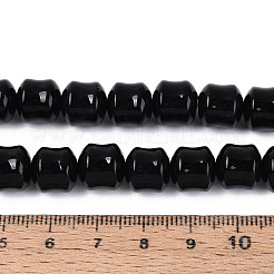 Natürliche schwarze Onyxperlenstränge (gefärbt und erhitzt).&nbsp;G-N353-06A-08