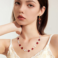 80 brin de perles de verre millefiori de 8 styles&nbsp;GLAA-TA0003-43C