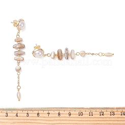 Ohrstecker aus natürlicher Süßwassermuschel&nbsp;EJEW-JE07250