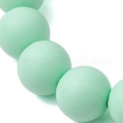 5 Stück 5 Farben 12 mm runde lebensmittelechte umweltfreundliche Silikonperlen-Stretch-Armbänder für Frauen und Männer&nbsp;BJEW-JB10456