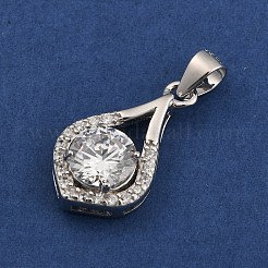 Feinsilber-Anhänger mit klarem Zirkonia&nbsp;STER-F062-02P