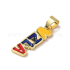 Venezolanische Messing-Emaille-Anhänger&nbsp;KK-P352-01B-G