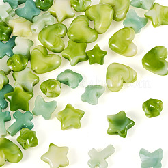 50pcs 5 Arten Acrylperlen&nbsp;OACR-TA0003-65