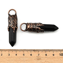 Natürlichen Obsidian große Anhänger&nbsp;G-D102-05R-05