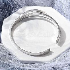 Bracelets à charnière en acier inoxydable 304 avec strass et argile polymère pour femmes&nbsp;BJEW-A011-16P