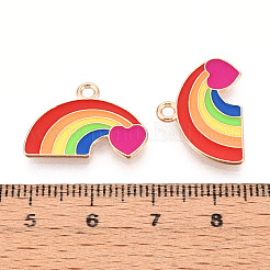 Regenbogenfarbene Pride-Emaille-Anhänger aus Legierung&nbsp;ENAM-K067-23