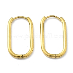Boucles d'oreilles créoles en acier inoxydable 304 avec placage ionique (IP) pour femmes&nbsp;EJEW-U035-12G-02