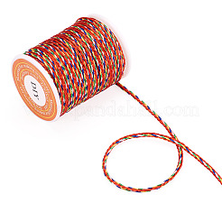 2 rollo de cordón trenzado de nailon decorativo multicolor&nbsp;NWIR-TADJ0001-04A