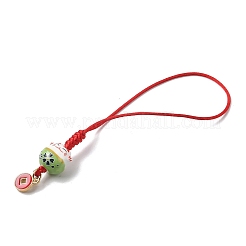 7 sangle de téléphone portable en porcelaine faite à la main en forme de chaton&nbsp;HJEW-PH0001-48