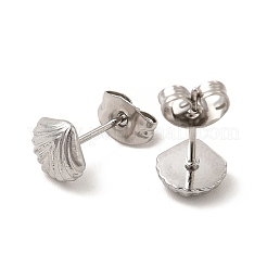 Ohrstecker in Muschelform aus 304 Edelstahl für Damen&nbsp;LS-EJEW-I281-33P