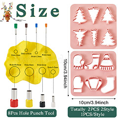 Weihnachtsthema ABS-Kunststoff-Plastilin-Werkzeuge&nbsp;CELT-TA0001-01