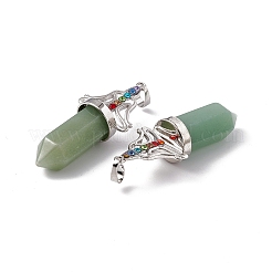 Aventurine vert naturel gros pendentifs pointus&nbsp;G-I342-01P-06