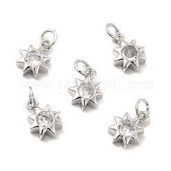 Adornos de latón micropavé de circonia cúbica&nbsp;KK-E068-VB237