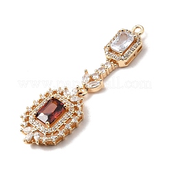 Pendentifs avec zircon cubiques à micro-pavés en laiton&nbsp;KK-N290-08G-01