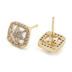 Orecchini in ottone con vetro&nbsp;EJEW-Q800-07KCG