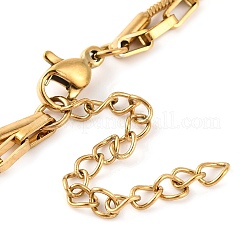 Pulseras de cadena multihilo de acero inoxidable 304&nbsp;BJEW-G711-03E-G